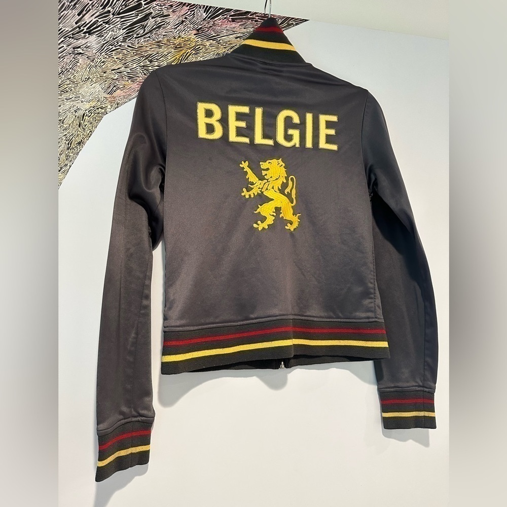 BDG Belgium Football Soccer juniors grey jacket medium boys girls